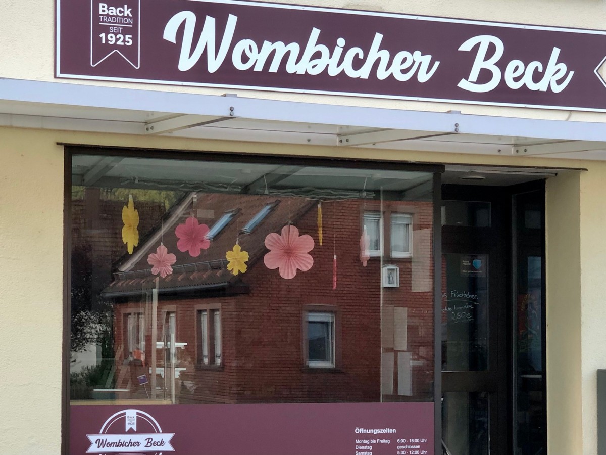 Schaufenster des Wombicher Becks