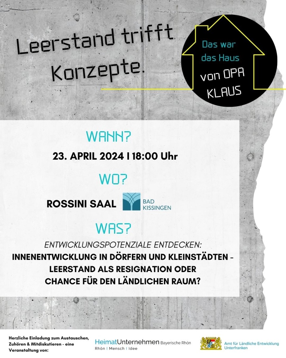 Flyer zur Veranstaltung Leerstand trifft Konzept