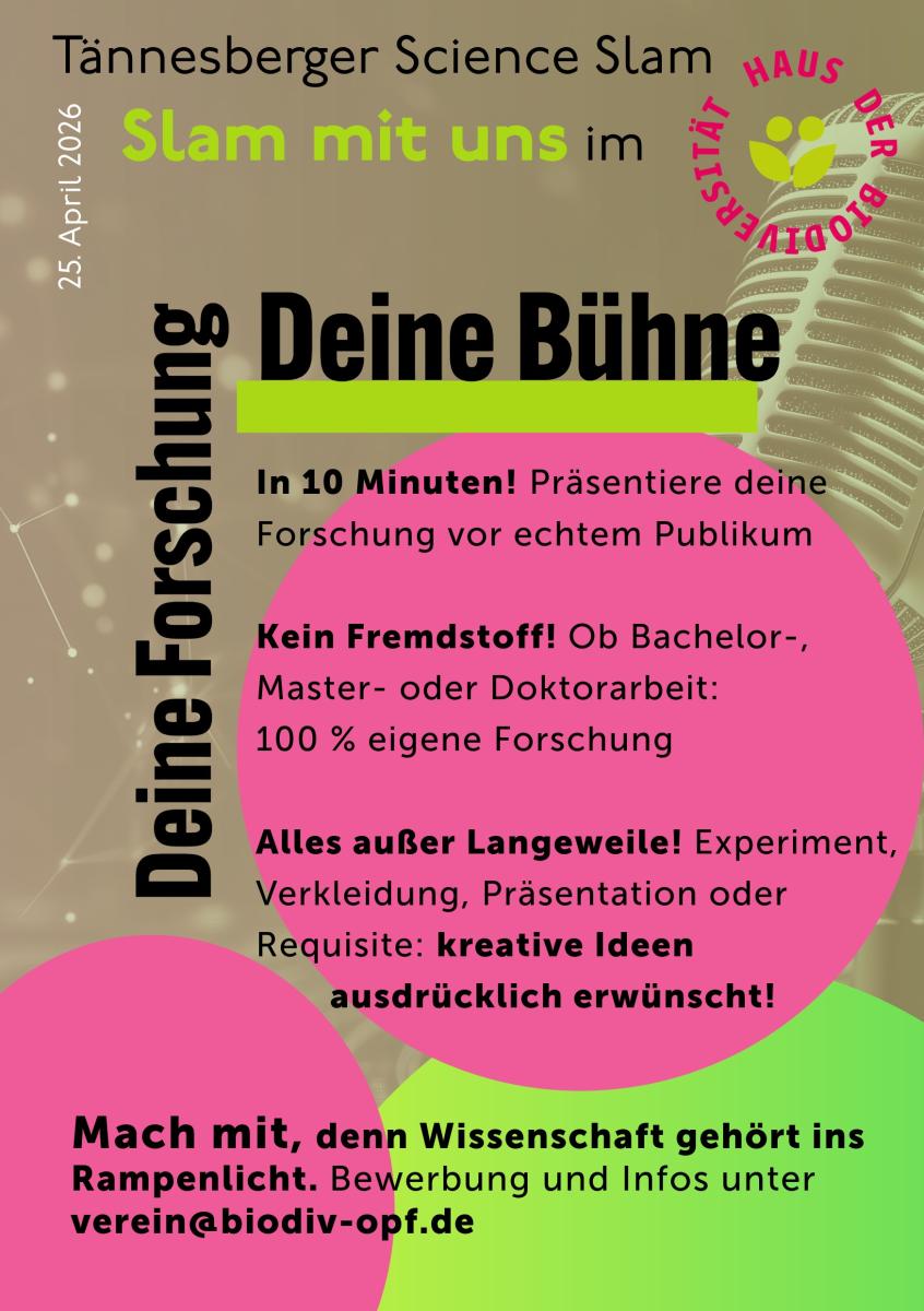 Einladung zum Science Slam in Tännesberg