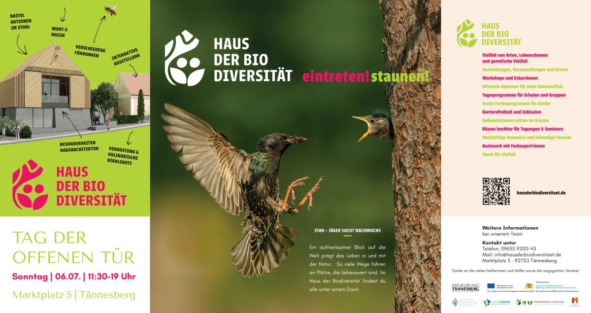 Flyer zum Tag der offenen Tür des Hauses der Biodiversität