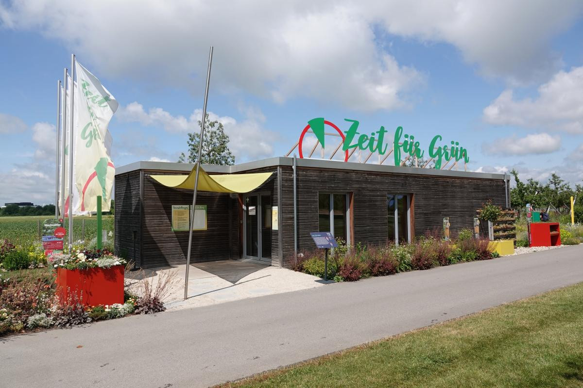 Der Pavillon auf der Landesgartenschau in Ingolstadt